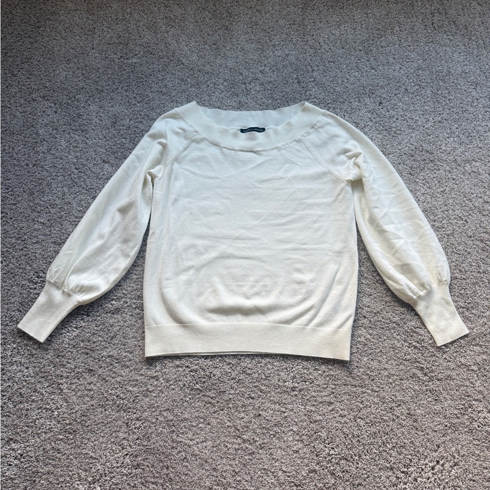 Boston Proper Cream Off the Shoulder Sweater